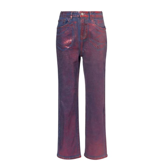 AmyLynn Jeans för kvinnor/damer: Lupe Metallic med 5 fickor (Röd) - Image 1
