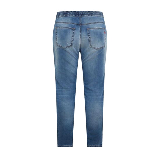 Diesel Damesjeans met Krly-logo, elastische tailleband en wijde pijpen (Blauwe Denim) - Image 3