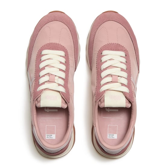 FitFlop X Pantone Retro-Q Suède Dames Roze Sneakers - Image 4