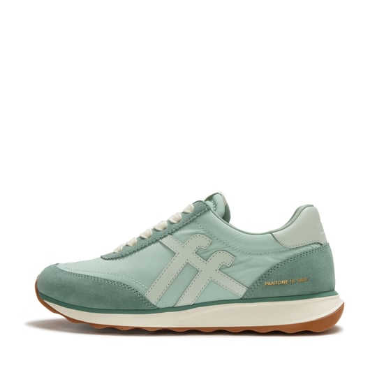 FitFlop X Pantone Retro-Q Suede Women's Green Trainers - Image 2