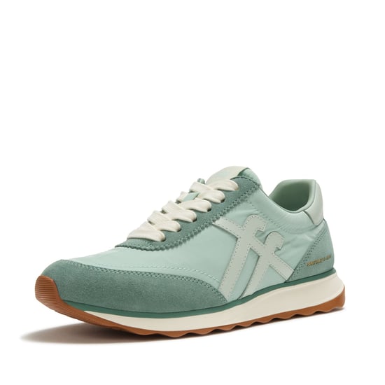 FitFlop X Pantone Retro-Q Suede Women's Green Trainers - Image 3