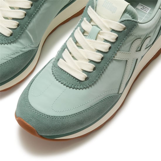 FitFlop X Pantone Retro-Q Suede Women's Green Trainers - Image 4