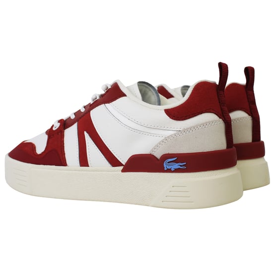 Lacoste L002 222 1 Womens White/Red Trainers - Image 3