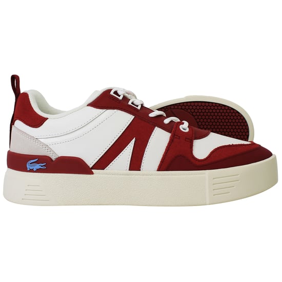 Lacoste L002 222 1 Womens White/Red Trainers - Image 4