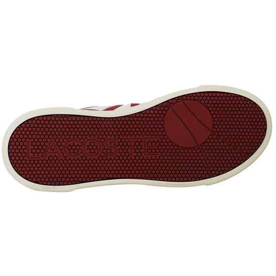 Lacoste L002 222 1 Womens White/Red Trainers - Image 5