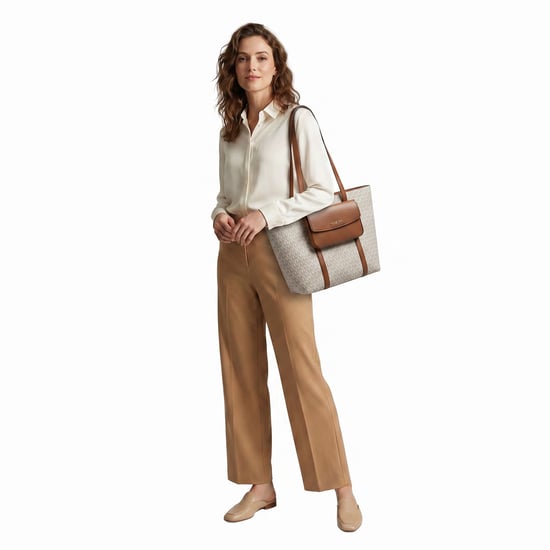 Dames 2-in-1 Shoppertas Jet Set Travel Grote Set Handtas en Schoudertas 35S6GTVT3B - Image 3