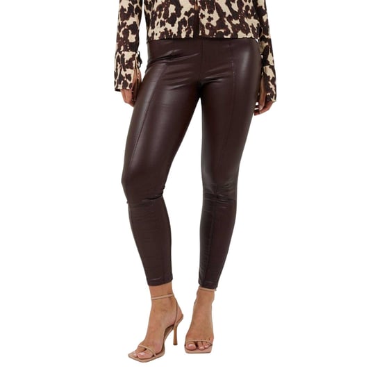 Brave Soul Dames/Dames Legging Kunstleer (Donkere chocolade) - Image 1