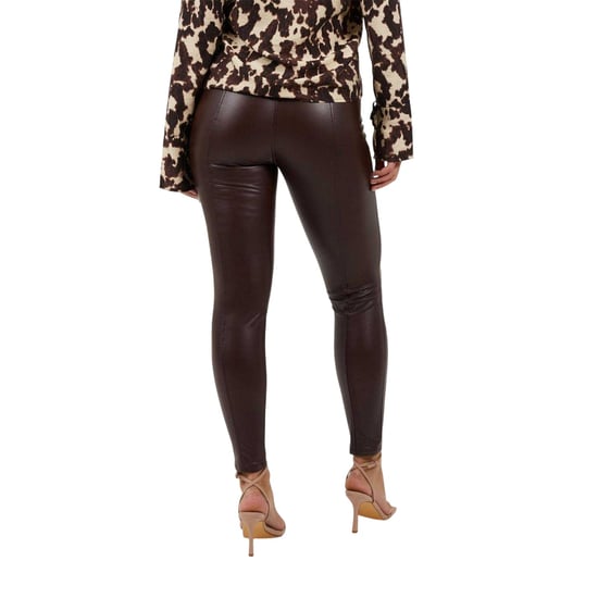 Brave Soul Dames/Dames Legging Kunstleer (Donkere chocolade) - Image 2