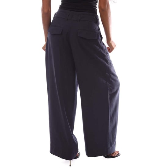Gant Dames Brede Pantalon met Ceintuur (Blauw) - Image 2