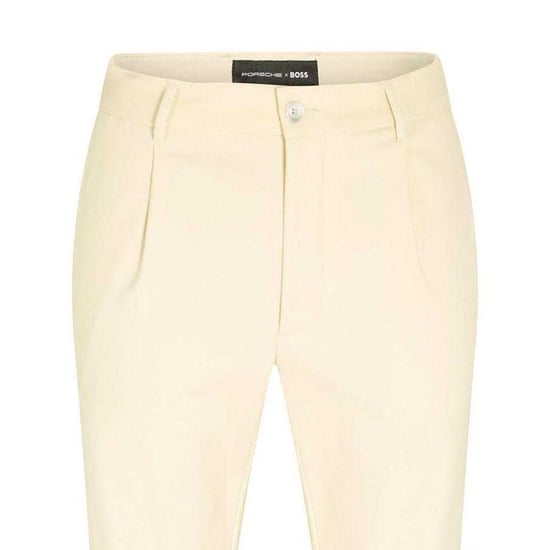 Boss Mens Kane-PL Plain Straight Leg Trousers (White) - Image 2