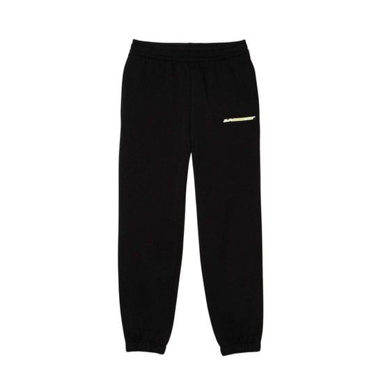 Lacoste Flanellen broek met logo voor dames (Zwart) - Image 1
