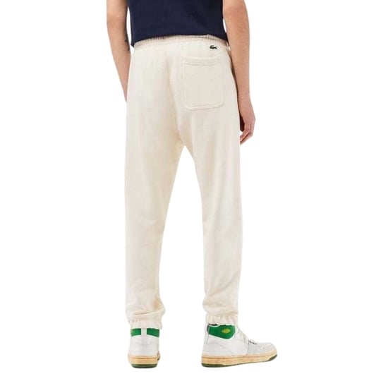 Lacoste Mens Club Cotton Jogging Bottoms (Cream) - Image 2