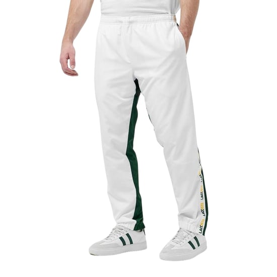 Lacoste Mens XH7587 Tracksuit Bottoms (White/Green) - Image 3