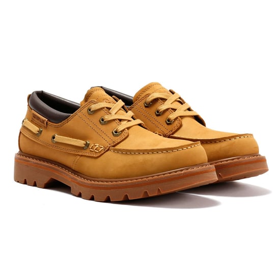 Caterpillar Colorado Båt Lo Läder Herrs Honey Buckskin Snörskor - Image 1
