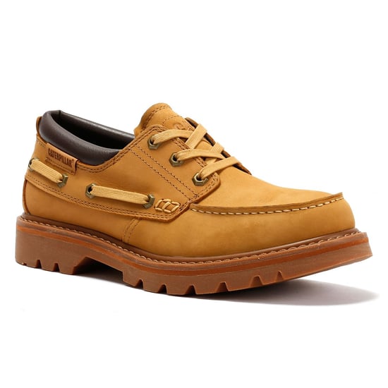 Caterpillar Colorado Båt Lo Läder Herrs Honey Buckskin Snörskor - Image 2
