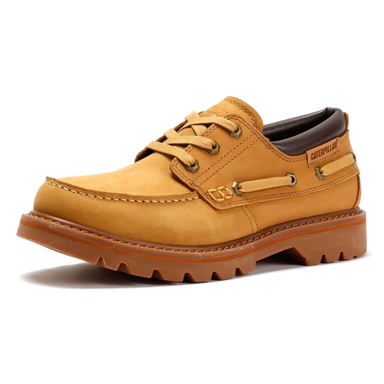 Caterpillar Colorado Båt Lo Läder Herrs Honey Buckskin Snörskor - Image 3