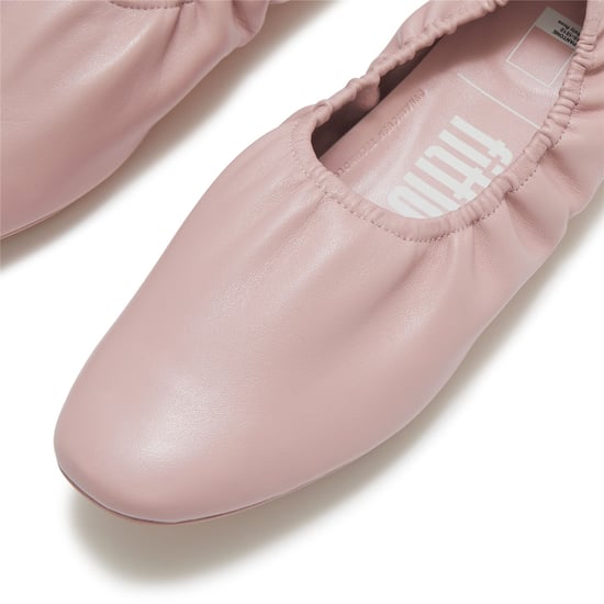 FitFlop X Pantone Delicato Ballerina Leren Dames Roze Schoenen - Image 4