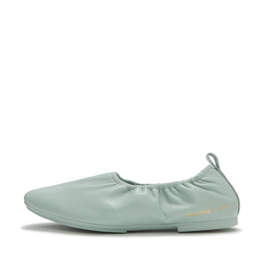 FitFlop X Pantone Delicato Ballerina Leren Dames Schoenen Groen - Image 2