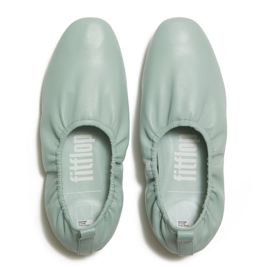 FitFlop X Pantone Delicato Ballerina Leren Dames Schoenen Groen - Image 4