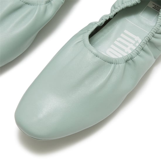 FitFlop X Pantone Delicato Ballerina Leren Dames Schoenen Groen - Image 5