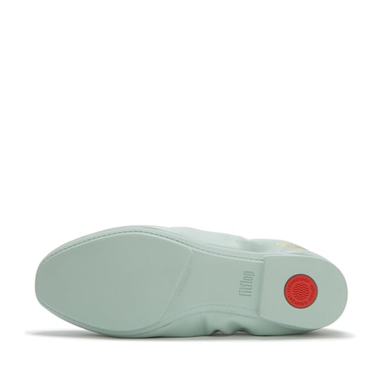 FitFlop X Pantone Delicato Ballerina Leren Dames Schoenen Groen - Image 6