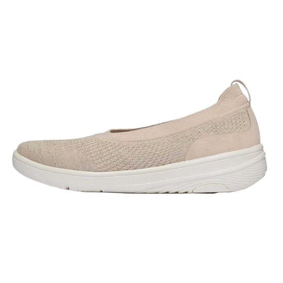 Fit Flop Gebreide ballerina’s voor dames (Beige) - Image 2