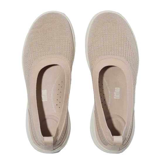 Fit Flop Gebreide ballerina’s voor dames (Beige) - Image 3