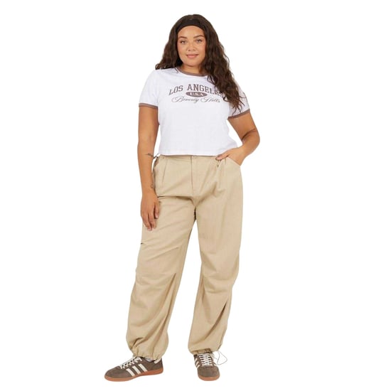 Brave Soul Dames/Dames Plus Cargo Broek (Steen) - Image 1