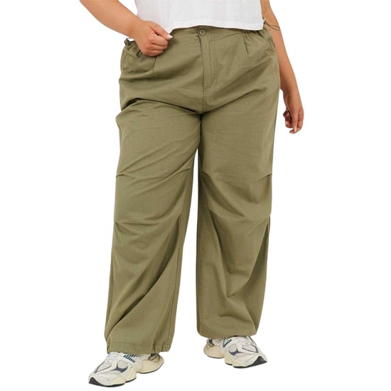 Brave Soul Dames/Dames Plus Cargo Broek (Kaki Groen) - Image 1