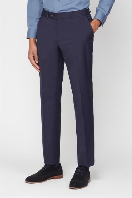 Tailored Suit Trousers in Dark Blue - Image 1