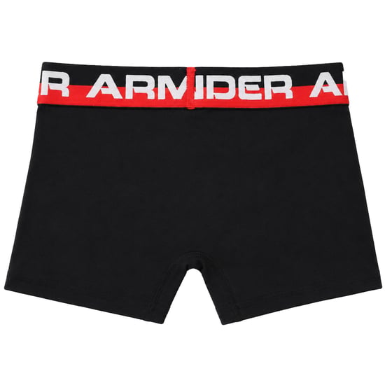 Under Armour 2-Pack Kids Black/Red Boxer Shorts - Image 3