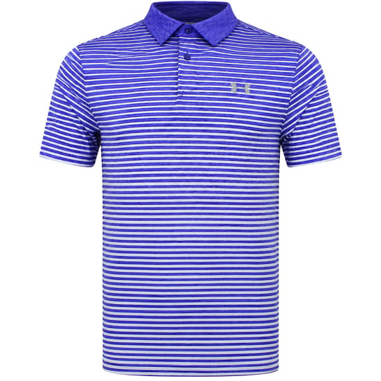 Under Armour Trajectory Stripe Mens Blue Golf Polo Shirt - Image 1