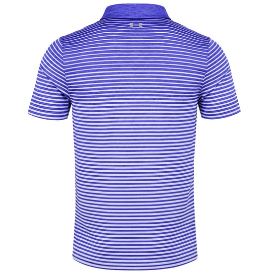 Under Armour Trajectory Stripe Mens Blue Golf Polo Shirt - Image 2