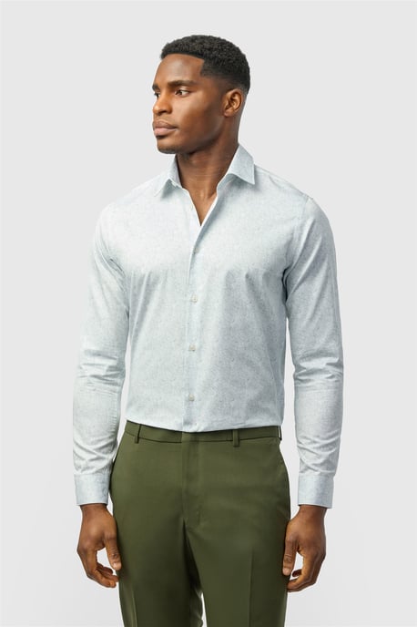 Long Sleeve Slim Fit Formal Shirt in Pale Blue - Image 1