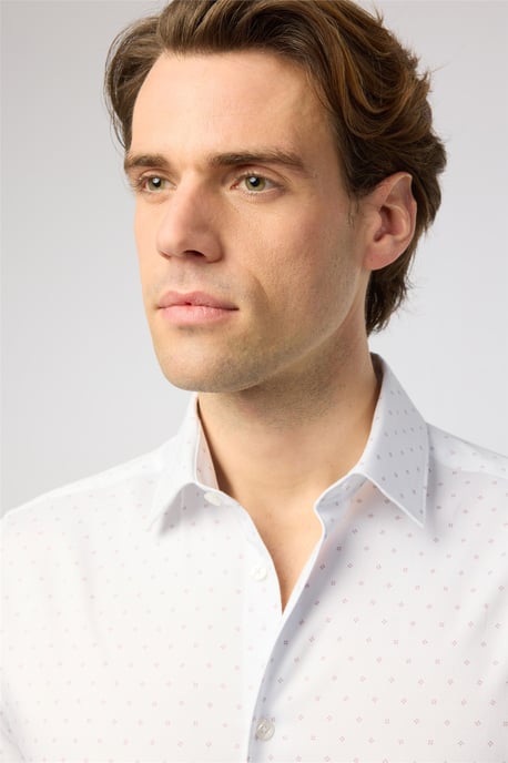 Long Sleeve Slim Fit Formal Shirt in White - Image 3