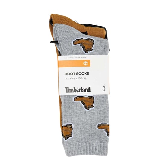Timberland Heren Geprinte Bootkousen (Verpakking van 2) (Middelgrijs) - Image 3