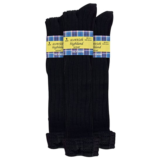 3 Pack Heren Wol Kilt Sokken | Kniehoog Omgeslagen Warm Lange Sokken - Image 2