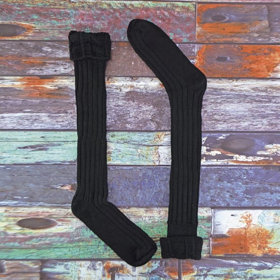 3 Pack Heren Wol Kilt Sokken | Kniehoog Omgeslagen Warm Lange Sokken - Image 3