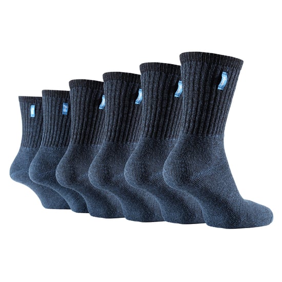 6 Par Dam Bomullsrika Stövlsockor | Andningsbara Vintage Vandrarstrumpor - Image 1