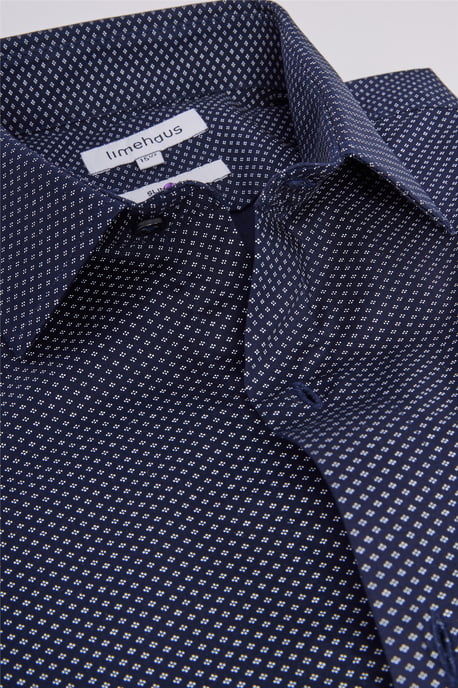 Long Sleeve Slim Fit Formal Shirt in Charcoal - Image 2