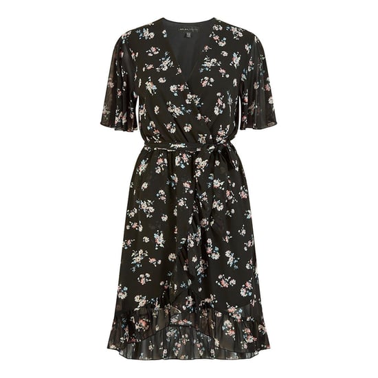 Mela London Womens/Ladies Floral V Neck Wrap Dress (Black) - Image 2