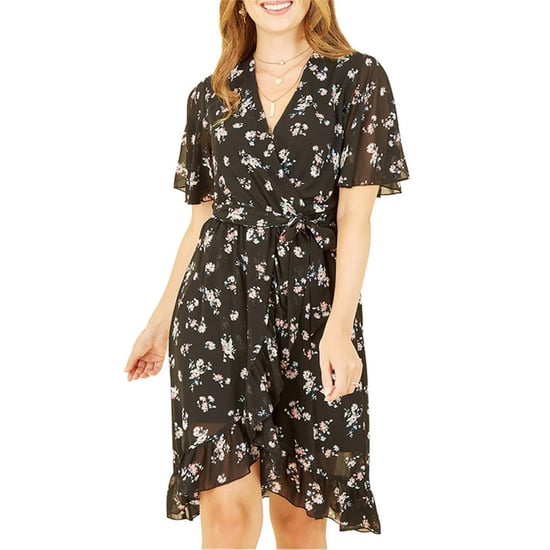 Mela London Womens/Ladies Floral V Neck Wrap Dress (Black) - Image 4