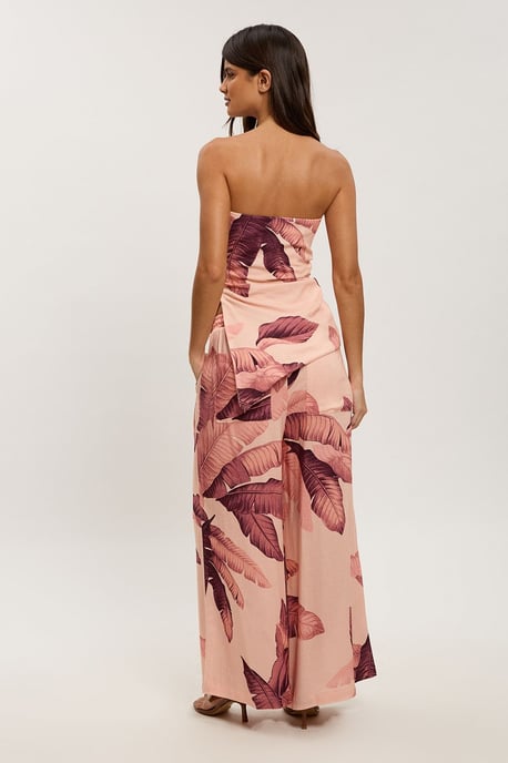 Petite Viscose Linen Palm Print Trouser - Image 3