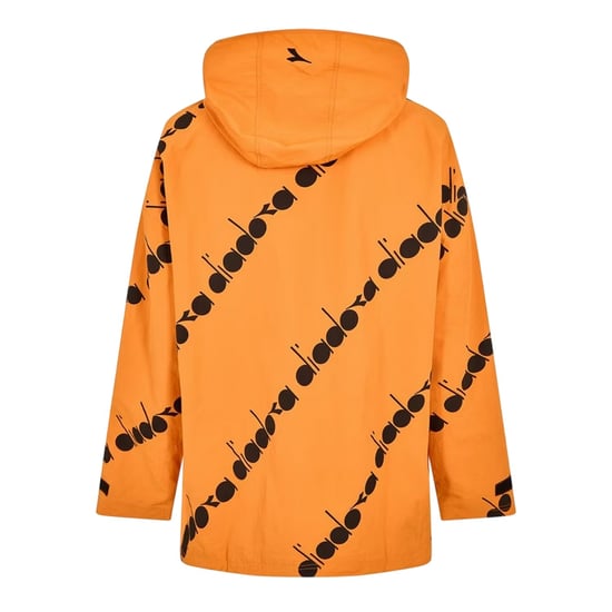 Diadora Anorak voor heren met logo over het hele oppervlak (Oranje/zwart) - Image 2