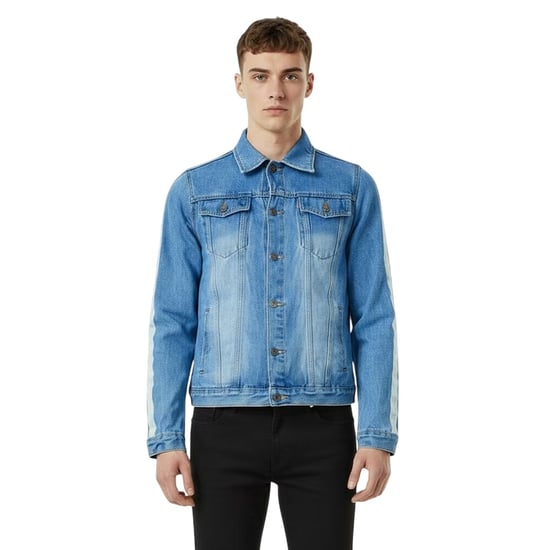 Criminal Damage Heren denim jasje (Blauw) - Image 3