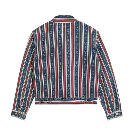 Levis Heren-truckerjack van denim met verticale strepen (Blauw) - Image 3