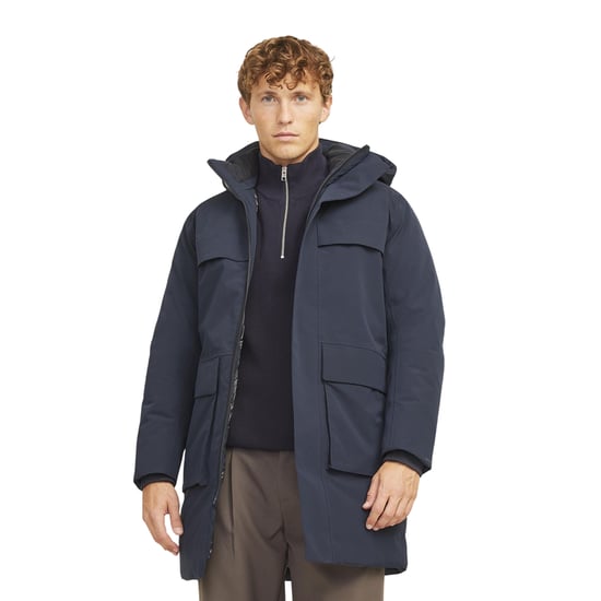 Jack And Jones Heren Relaxed Fit Parka (Donker Marineblauw) - Image 3