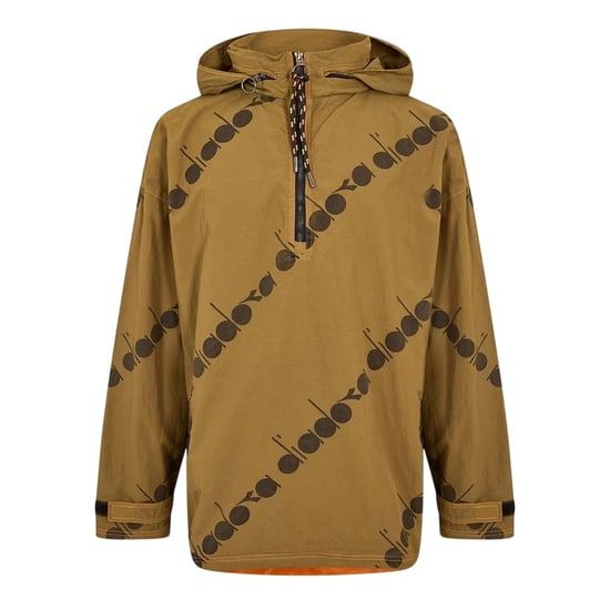 Diadora Anorak voor heren met logo over het hele oppervlak (Olijfgroen) - Image 1