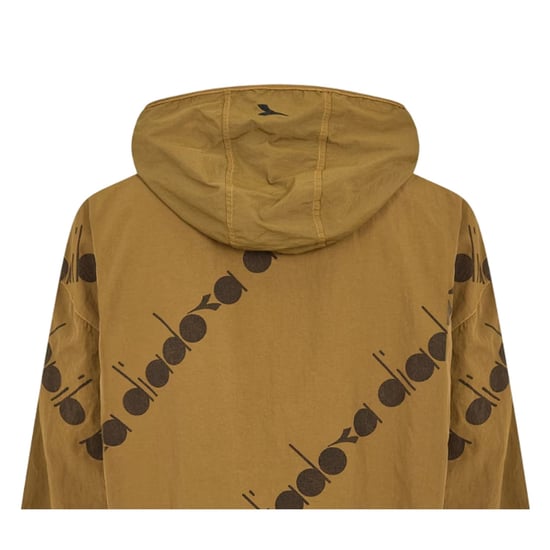 Diadora Anorak voor heren met logo over het hele oppervlak (Olijfgroen) - Image 3