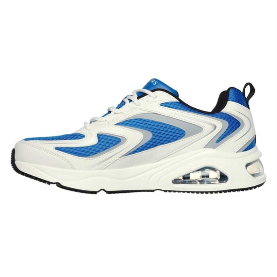 Skechers Herr Overlay Sneakers (Vit/Blå) - Image 2